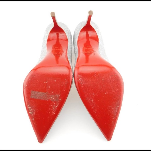 Christian Louboutin silver glitter heels - Picture 5 of 6